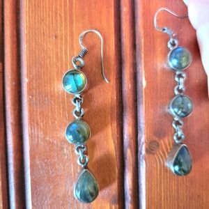 Labradorite dangler earrings